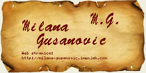 Milana Gušanović vizit kartica
